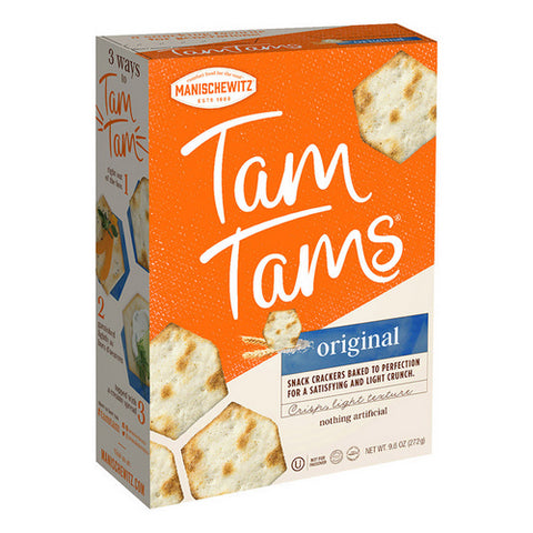Manischewitz, Original Tam Tams Snack Crackers, 9.6 Oz(Case Of 12)
