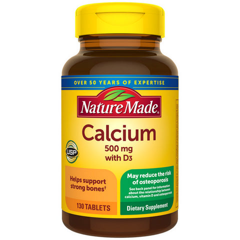 Nature Made, Calcium + D, 500 Mg, 130 Tabs