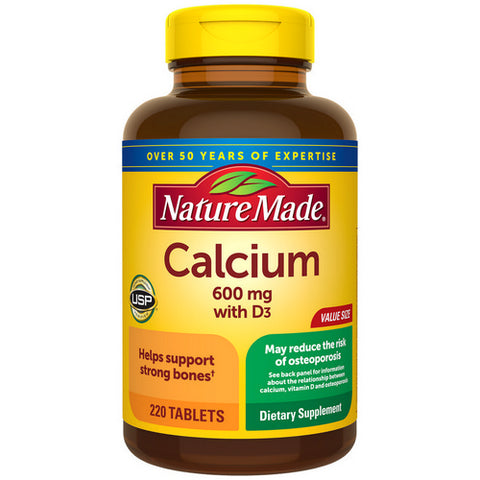Nature Made, Calcium + D, 600 Mg, 220 Each