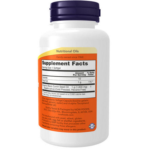 Now Foods, Black Cumin Seed Oil, 1000 Mg, 60 Softgels Now Foods