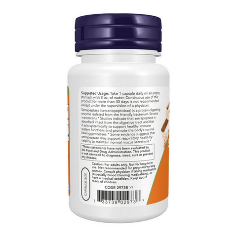 Now Foods, Serrapeptase, 60,000 Units, 60 Veg Caps