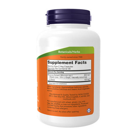 Now Foods, Dopa Mucuna, 180 Veg Caps