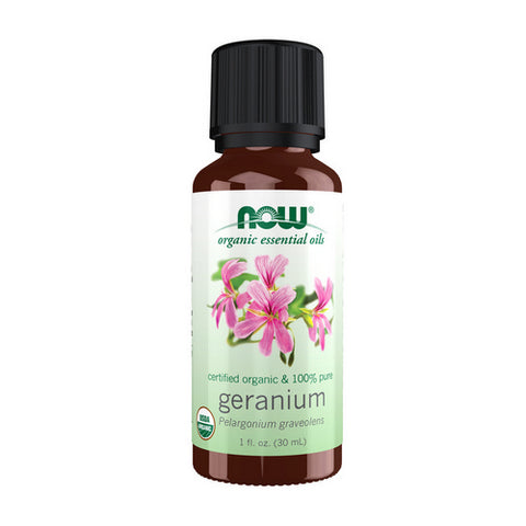 Now Foods, Organic Essential Oils, Geranium 1 Oz