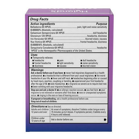 Hylands, Migraine Relief, 100 Tabs