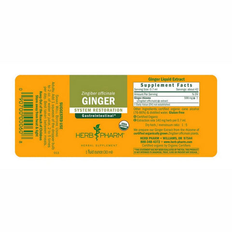 Herb Pharm, Ginger Extract, 1 Oz