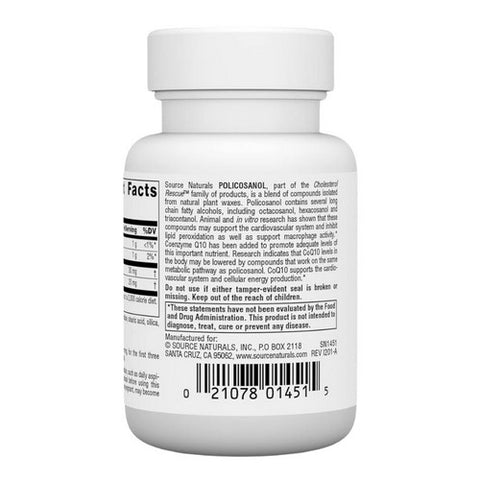Source Naturals, Policosanol, w/CoQ10 30 Tabs