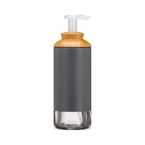 Opera Glass Liquid Soap Dispenser Grey 12 Oz by Full Circle Home