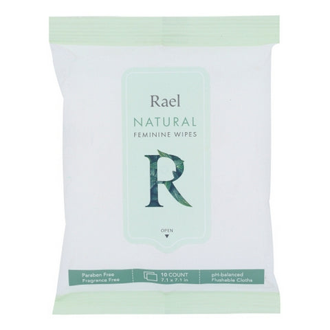 Rael, Natural Feminine Cleansing Wipes, 10 Count