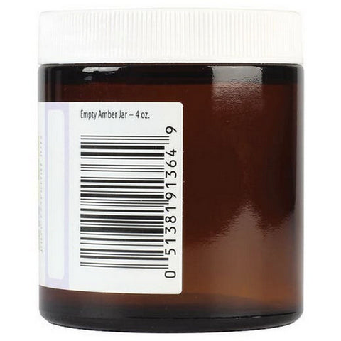 Aura Cacia, Amber Wide Mouth Glass Jar, 4 Oz