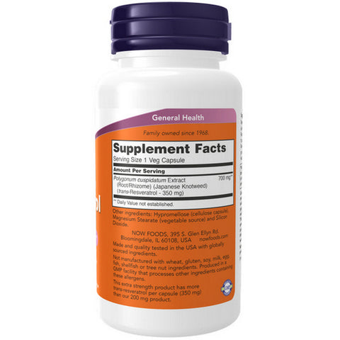 Now Foods, Resveratrol, 350 mg, 60 Veg Caps