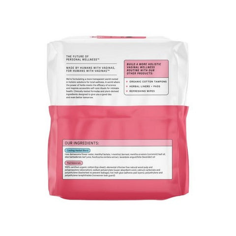 The Honey Pot, Organic Herbal-Infused Pads with Wings Post-Partum, 12 Count