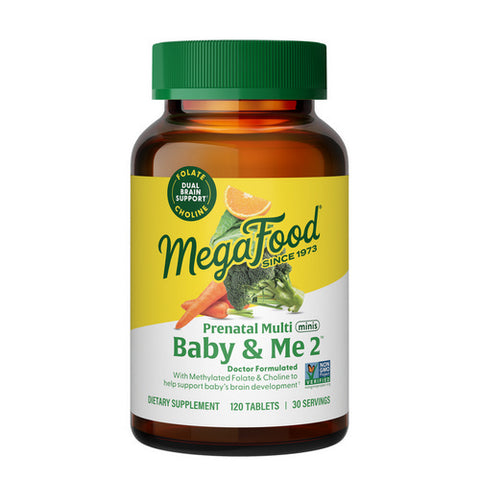 MegaFood, Baby & Me 2 Prenatal Multi Minis, 120 Tabs