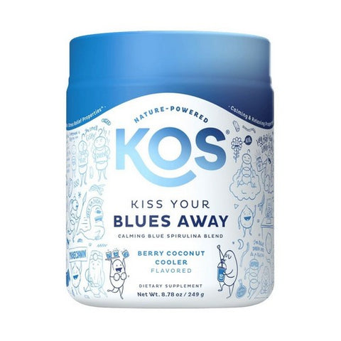 Kos, Organic Blue Spirulina Calming Berry Coconut, 8.78 Oz