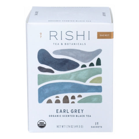 Organic Tea Earl Grey 15 Count (Case of 6) by Rishi Tea
