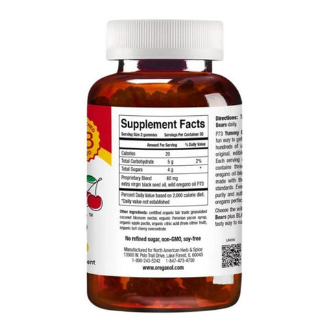 North American Herb & Spice, Kid E Kare Cherry Bear Gummies, 60 Count