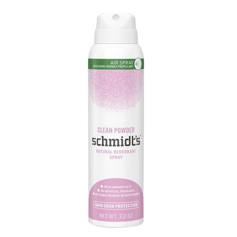 Schmidt's Deodorant, Natural Deodorant Spray Clean Powder, 3.2 Oz