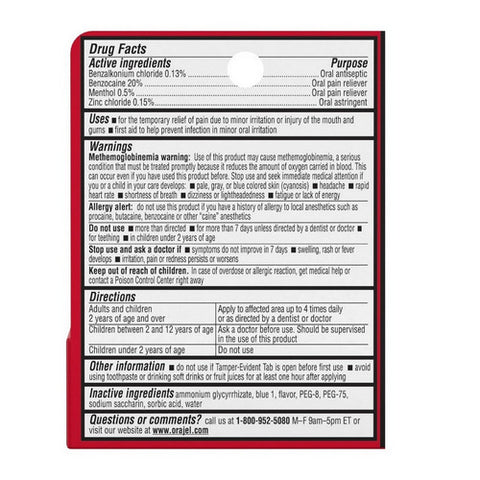 Orajel, 4x Medicated Gel For Toothache & Gum, 0.25 Oz