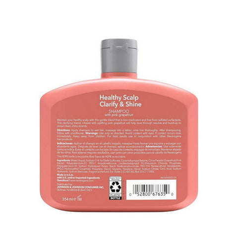 Neutrogena, Healthy Scalp Clarify And Shine Shampoo With Pink Grapefruit, 12 Oz