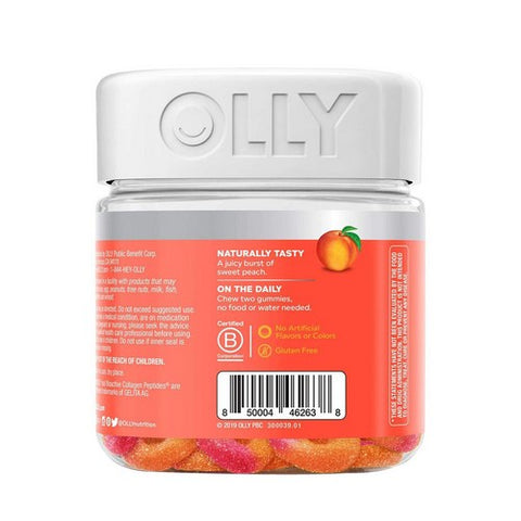 Olly, Collagen Gummy Rings Peach Bellini, 30 Gummies