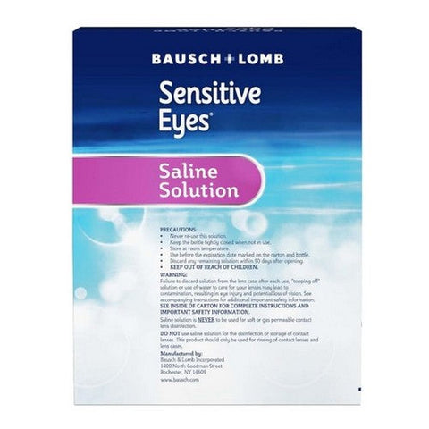 Bausch + Lomb, Gentle Sensitive Eyes Saline Solution, 24 Oz Bausch + Lomb