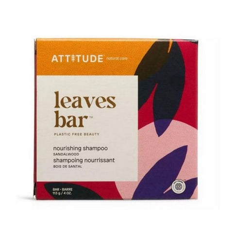 Attitude, Leaves Bar Nourishing Shampoo Sandalwood, 4 Oz
