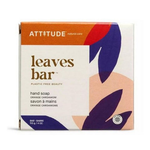 Attitude, Leaves Bar Hand Soap Orange Cardamom, 4 Oz