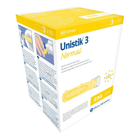 Unistik, 3 Normal Safety Lancet, Box Of 100