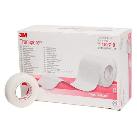 3M, Transpore Plastic Medical Tape 1/2 Inch x 10 Yard Transparent, Case Of 10