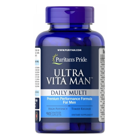 Puritan's Pride, Ultra Vita Man Time Release, 90 Caplets