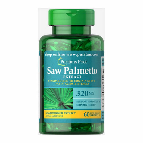 Puritan's Pride, Saw Palmetto Standardized Extract, 320 mg, 60 Softgels