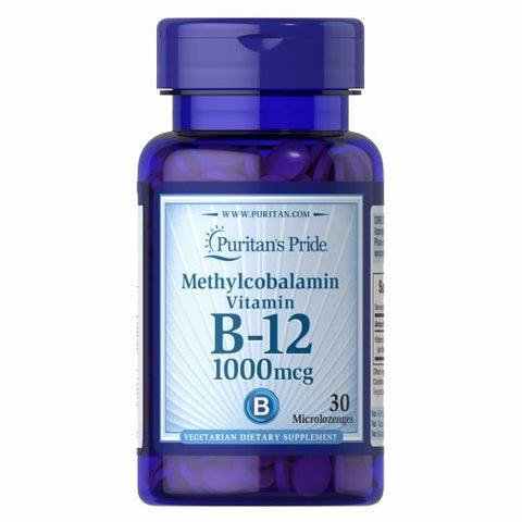 Puritan's Pride, Methylcobalamin Vitamin B-12 1000 mcg, 30 Microlozenges