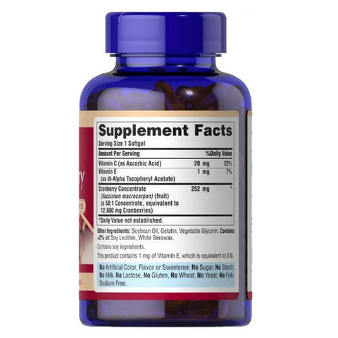 Puritan's Pride, Triple Strength Cranberry Fruit Concentrate, 12600 mg, 200 Softgels