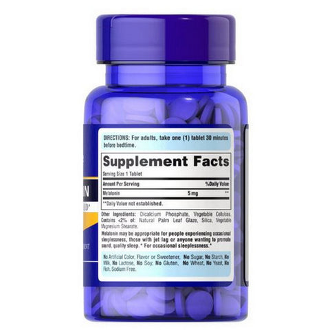 Puritan's Pride, Melatonin, 5 mg, 120 Tablets