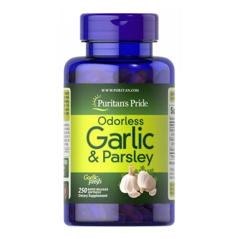 Puritan's Pride, Odorless Garlic & Parsley, 100 mg, 250 Rapid Release Softgels