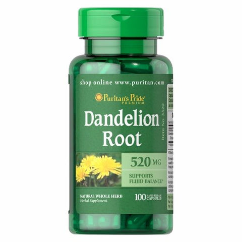 Puritan's Pride, Dandelion Root, 520 mg, 100 Capsules