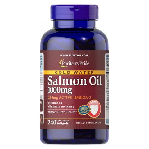 Puritan's Pride, Omega-3 Salmon Oil, 1000 mg, 240 Softgels