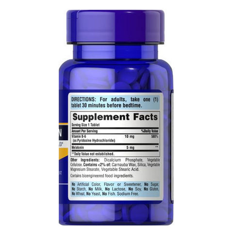Puritan's Pride, Melatonin with B-6, 5 mg, 120 Tablets