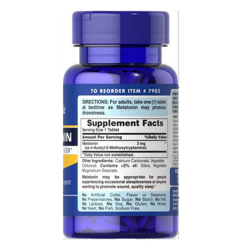 Puritan's Pride, Melatonin, 3 mg, 120 Tablets