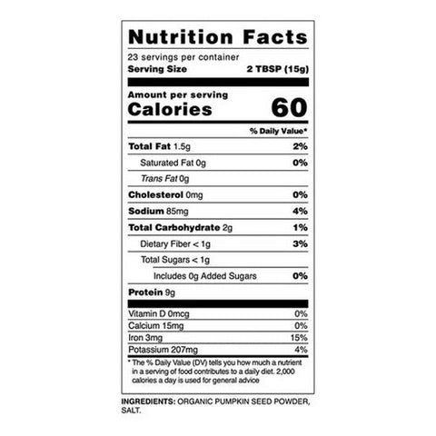 Bare Organics, Organic Pumpkin Protein Powder, 12 Oz