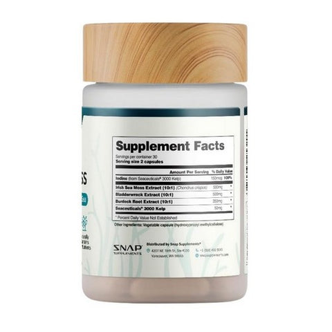 Snap Supplements, Irish Sea Moss, 60 Caps