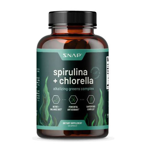 Snap Supplements, Spirulina And Chlorella, 120 Caps