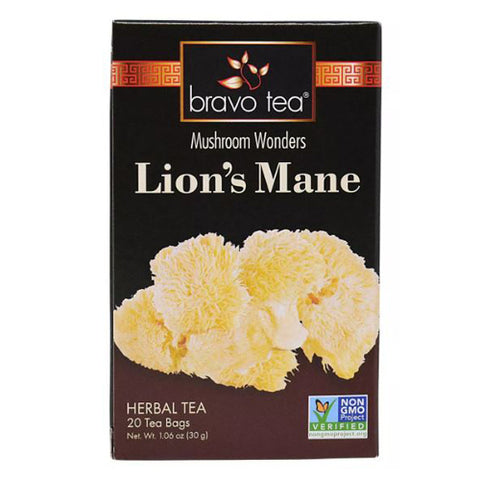 Bravo Tea & Herbs, Lion'S Mane Mushroom Herbal Tea, 20 Bags