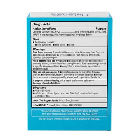 Hylands, Cell Salt #3 Calc Sulph 6x, 100 Tabs