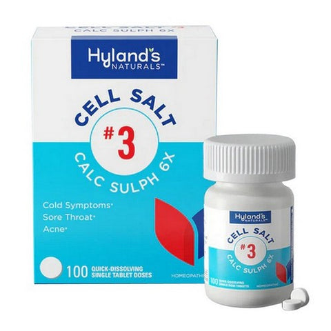 Hylands, Cell Salt #3 Calc Sulph 6x, 100 Tabs