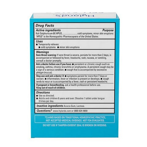 Hylands, Cell Salt #7 Kali Sulph, 100 Tabs