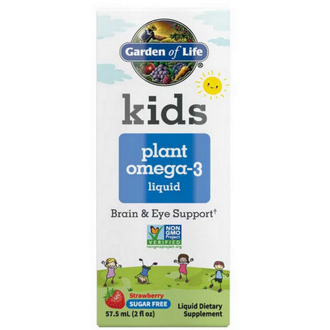 Garden of Life, Kids Plant Omega-3 Liquid Strawberry, 2 Oz