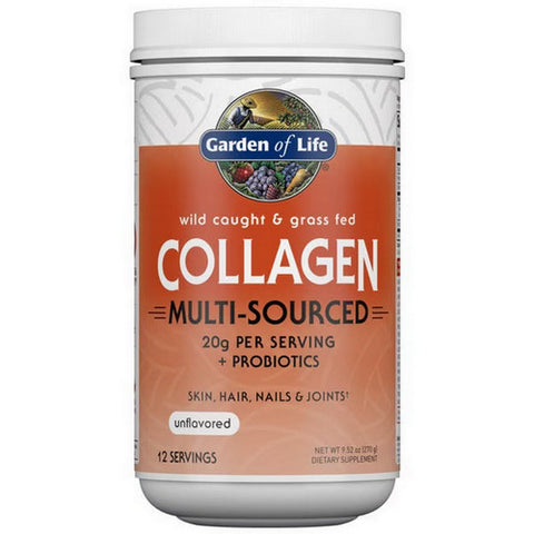 Garden of Life, Wild Caught & Grassss Feds Collagen Multi-Sourced, Unflavored 9.52 Oz