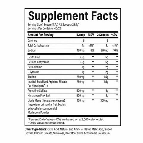 Raw Nutrition, Raw Pump Raspberry Lemonade, 492 Grams