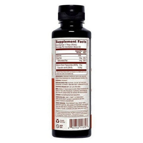 Nutiva, Organic C8 MCT Oil, 12 Oz Nutiva