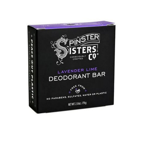 Lavender Lime Bar Deodorant 2.8 Oz by Spinster Sisters Co